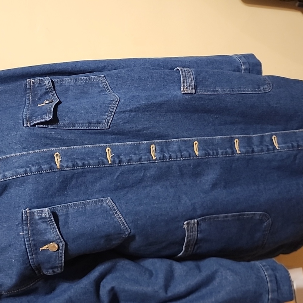 Blue Denim Button-Up Jacket - image 3